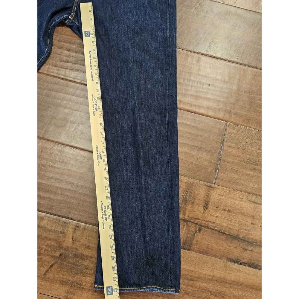 Levis 501 Original Fit Mens Dark Wash Indigo Straight Leg Jeans W38 L32